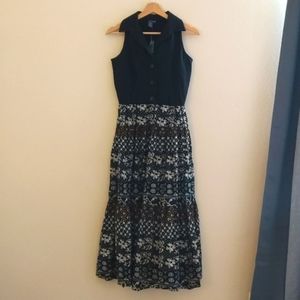 Boston proper collared halter top maxi dress